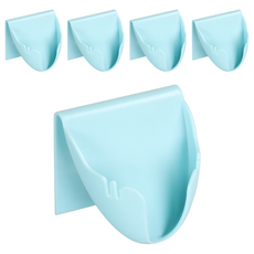 E.City 免釘無痕瀝水壁掛香皂架,顏色隨機,5個,浴室收納好幫手