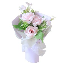 센트바스켓 조화 납골당 미니 꽃다발, 로즈연보라, 1개