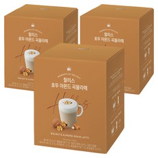 HOLLYS 核桃杏仁穀物拿鐵沖泡包, 18g, 20條, 3盒