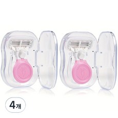 Herajin 女性用腋下腿部除毛便攜式除毛刀, 1入, 4個