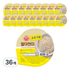 오뚜기 맛있는 밥 발아현미, 210g, 36개