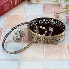 INTODECO 橢圓珠寶盒 大, 黃銅, 1個