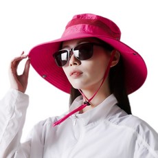 LouisBeHome 男女通用登山帽 輕量透氣狩獵寬簷帽, 紅色