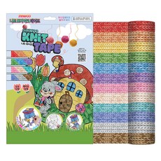 sinwoo 馬賽克和紙膠帶 12色+圖案12張, 針織, 1套