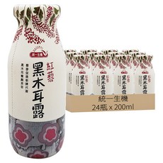 統一生機 紅藜黑木耳露, 200ml, 24瓶