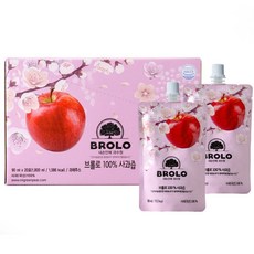 브롤로 100% 사과즙 스파우트형, 90ml, 20개