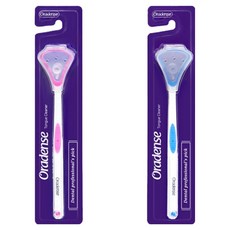 오라덴스 혀클리너 핑크 + 블루 + 개별 보호캡 세트, 1세트