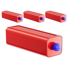 Winprice 多巴胺色彩內衣襪子收納盒, 4個, 紅色