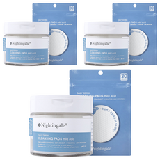 Nightingale Daily Derma Cleansing Pad 溫和酸 70p + 10p, 3個