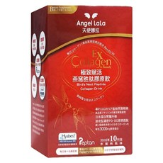 Angel LaLa 天使娜拉 燕窩胜肽膠原飲 水蜜桃, 10包, 30ml, 1盒