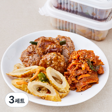 더반찬 구운어묵볶음 220g + 한끼 한돈제육볶음 250g + 떡갈비조림 250g 세트, 720g, 3세트