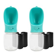 DING DONG PET 寵物便攜式按鈕水瓶, 薄荷, 2套