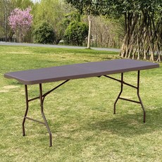 하비티 아웃도어 브로몰딩 야외폴딩 접이식 대형 테이블 1800, 브라운