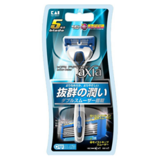 KAI 貝印 razor axia 潤滑刮鬍刀 5刀刃 AX-1SE4, 1個, 1個