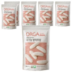 올가맘 담백한 발아현미 유기농 쌀떡튀밥, 쌀맛, 6개, 40g