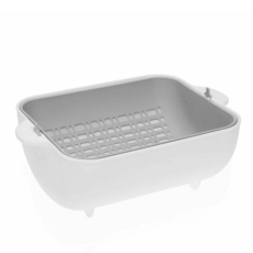 VERSA搖擺雙層瀝水籃，PP塑料，29 x 20 x 11 cm, 1個