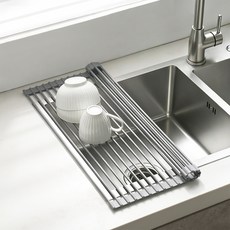 comet 矽膠餐具瀝水捲墊, 灰色, 1個