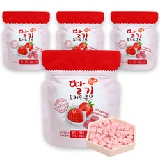 짱죽 요거트큐브 간식, 딸기, 4개, 16g