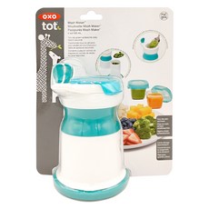 OXO tot 好滋味研磨器-靚藍綠, 輕巧好攜帶, 不鏽鋼研磨盤, 抗菌耐用易清潔, 研磨器, 1個