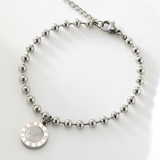 NOID-B 鋼製圓形雙面珍珠貝設計珠鍊手腳兩用鍊 3色