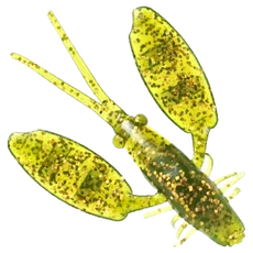SHIMANO Brenious 小螯蝦 根魚 黑鯛 軟蟲 根釣 曲柄鉤 軟蝦 路亞 01T 1.8吋 5入, 黃色, 1個
