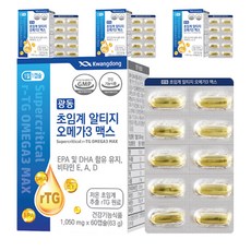 Kwangdong 超臨界rTG Omega 3 Max軟膠囊, 60顆, 4盒
