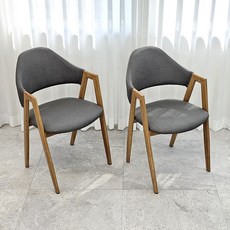 비올렛 수인체어 패브릭 스타일 의자, 진그레이, 2개