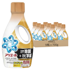 ARIEL 日本原裝進口 超濃縮抗菌抗臭洗衣精 全效抗菌 金色, 700g, 9瓶