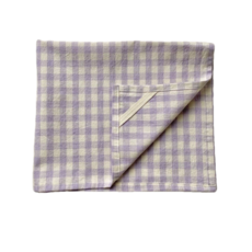 비에스 감성패브릭 체크 키친 크로스 테이블매트, 연보라, 50 x 40cm, 1개