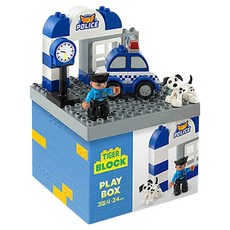 MY LITTLE TIGER 老虎積木遊戲盒 警察局 樂高兼容, 1個