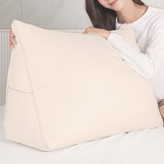 Leto 帆布三角靠背墊, 奶油白 + 象牙白