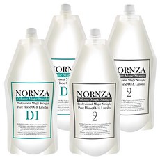 NORNZA Volume Magic Straight受損髮護理直髮劑 D1劑 400g+2劑 400g, 2組