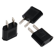 홈플래닛 국내생산 220V 변환 110V 플러그 여행용 어댑터 나사형, 블랙, 3개, 43mm