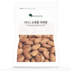 NATURALMOM 特級無鹽烘烤杏仁果, 1kg, 1組