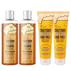 crazy skin 啤酒酵母洗髮精 300g+髮膜 200g, 2組