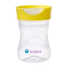 b.box 嬰幼兒學飲杯, 240ml, 耐熱溫度100~130°C, 適用年齡12個月以上, 檸檬黃, 1個