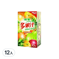 波蜜 多果汁, 250ml, 12入