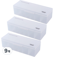 ABM 纖薄半透明電線整理盒, 9個, 白色