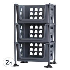 보노하우스 오픈 스텝 바스켓 3단, 네이비, 2개