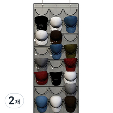 디오셀 24칸 걸이형 포켓 모자 정리함, 그레이, 2개