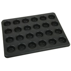 BAKINGTALK 24口迷你鬆餅盤, 黑色的, 1個