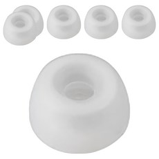 audio-technica 鐵三角 交換用耳塞 原廠保固 M號, ER-TW1, 透明白, 1組