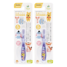 Skater 嬰兒牙刷 TBB3, 小熊維尼 藍紫色, 2支, 1入