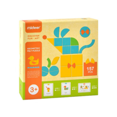 mideer 羊毛氈幾何拼圖 710g, 多色, 1人, 1盒