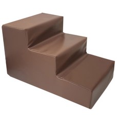 Ggassine 仿皮狗狗樓梯 3階, 1個, 棕色