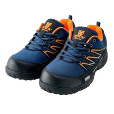 悍馬 超輕量玻璃纖維護趾防穿刺防護鞋，高密度護趾片耐磨，高彈力波力優鞋墊舒適抗菌除臭，橡膠大底止滑耐磨耐曲折, 27cm, 藍色