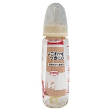 ChuChu 經典標準口徑玻璃奶瓶, 240ml, 米色, 1個