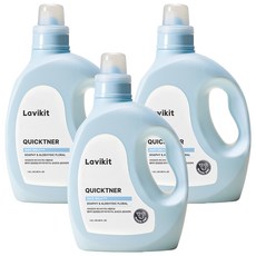 La vikit Quickner衣物柔軟精 肥皂香, 3罐, 1.8L