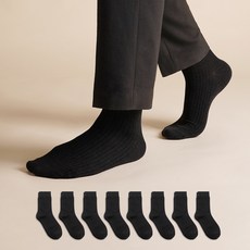 삭피엔스 어디에나 잘 어울리는 골지 중목 양말 8켤레