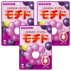 UHA 味覺糖 Mochi Mochi 甜甜圈軟糖 葡萄口味 果凍, 40g, 3個